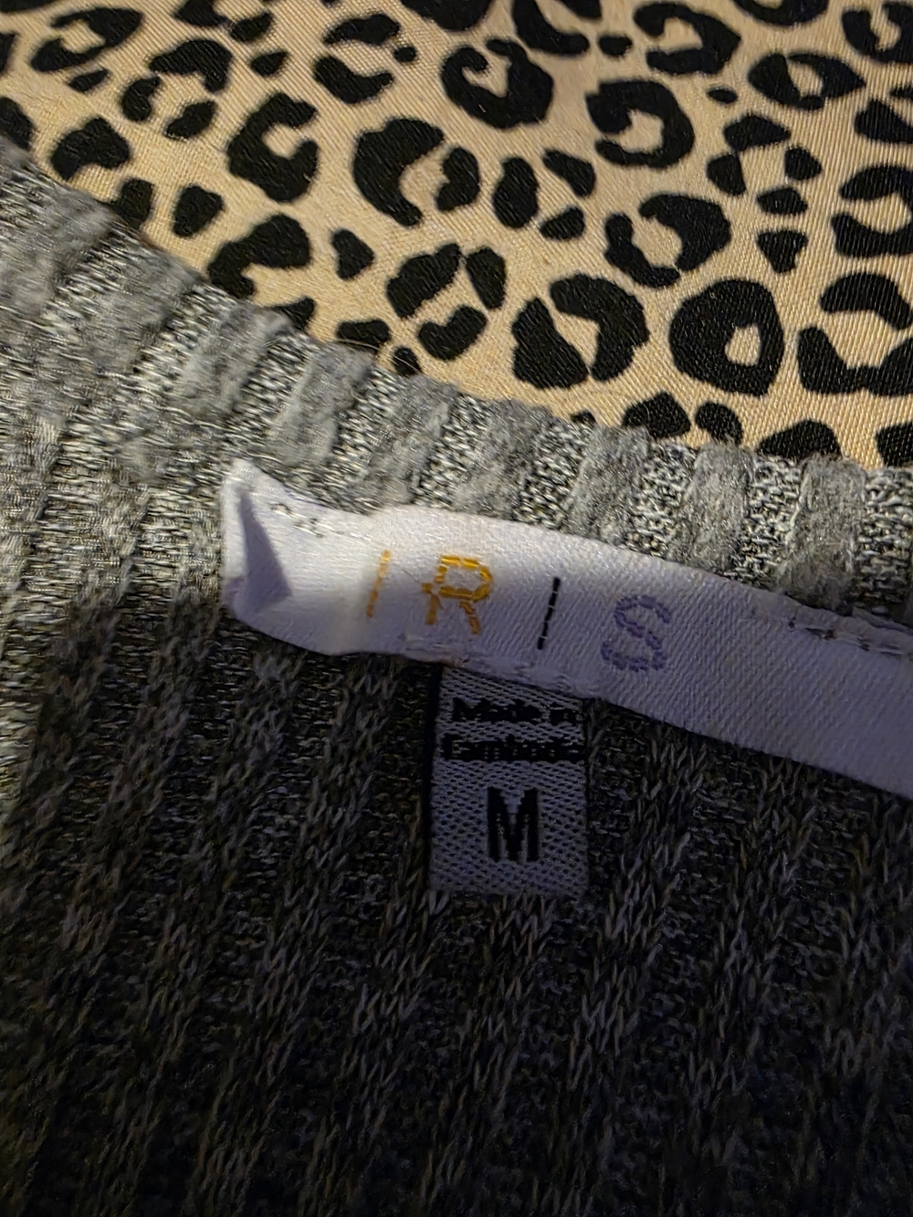 iris Gray Ribbed Knit Pajama Set - Picture 2 of 2